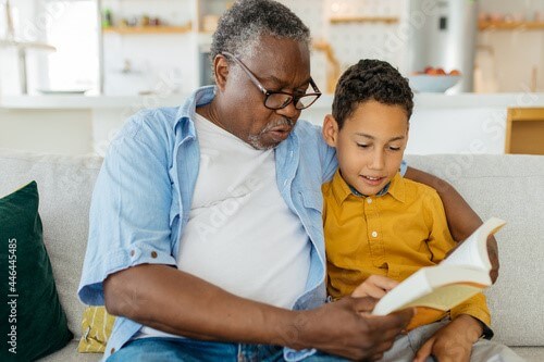 Grandpa and grandson Grandpa and grandson